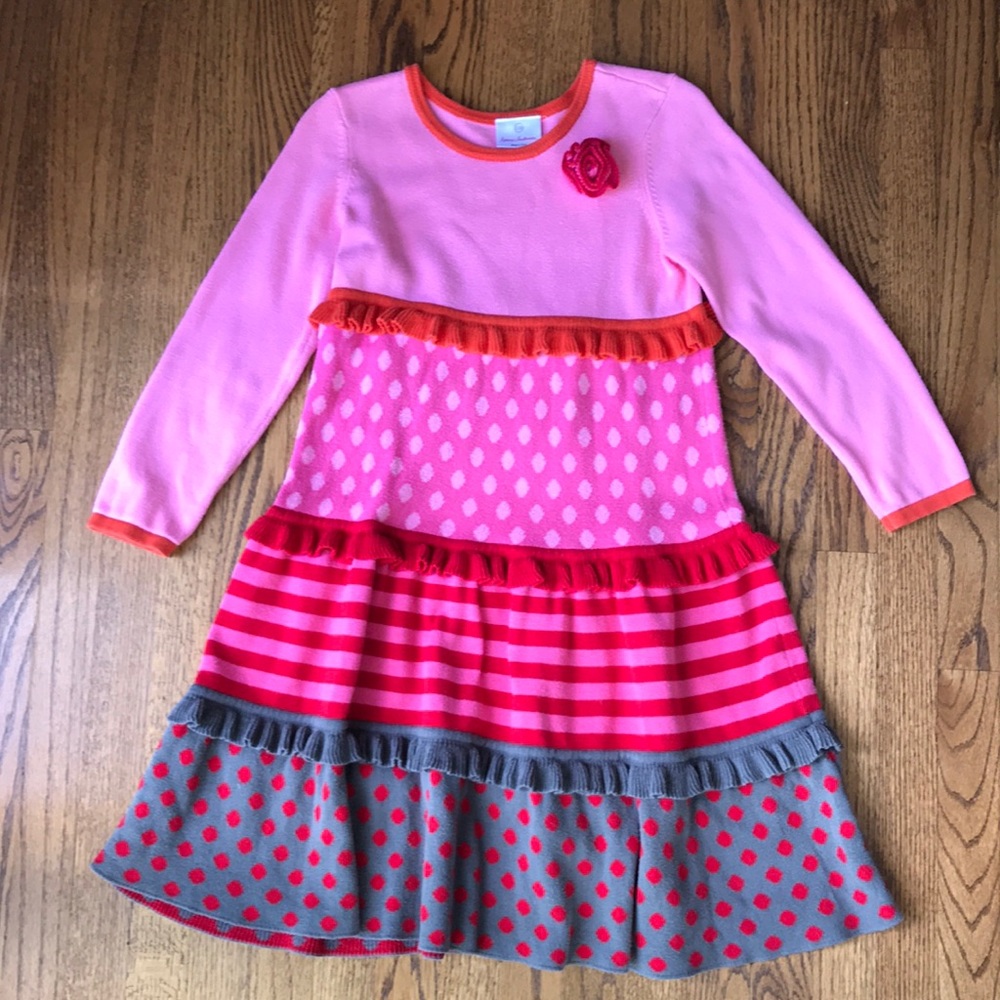 Sweater dress, tiered.